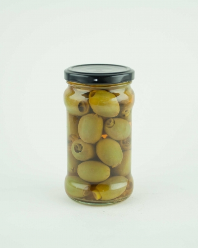Macedonian pepper stuffed green olives