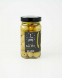 Green pitted olives with rosemary &amp; garlic